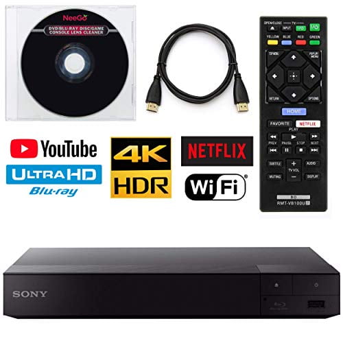 Incitar Sabio Escalera Sony BDP-S6700 4K Upscaling 3D Streaming Blu-Ray Disc Player with Built-in  Wi-Fi + Remote Control + NeeGo HDMI Cable W/Ethernet NeeGo Lens Cleaner -  Walmart.com