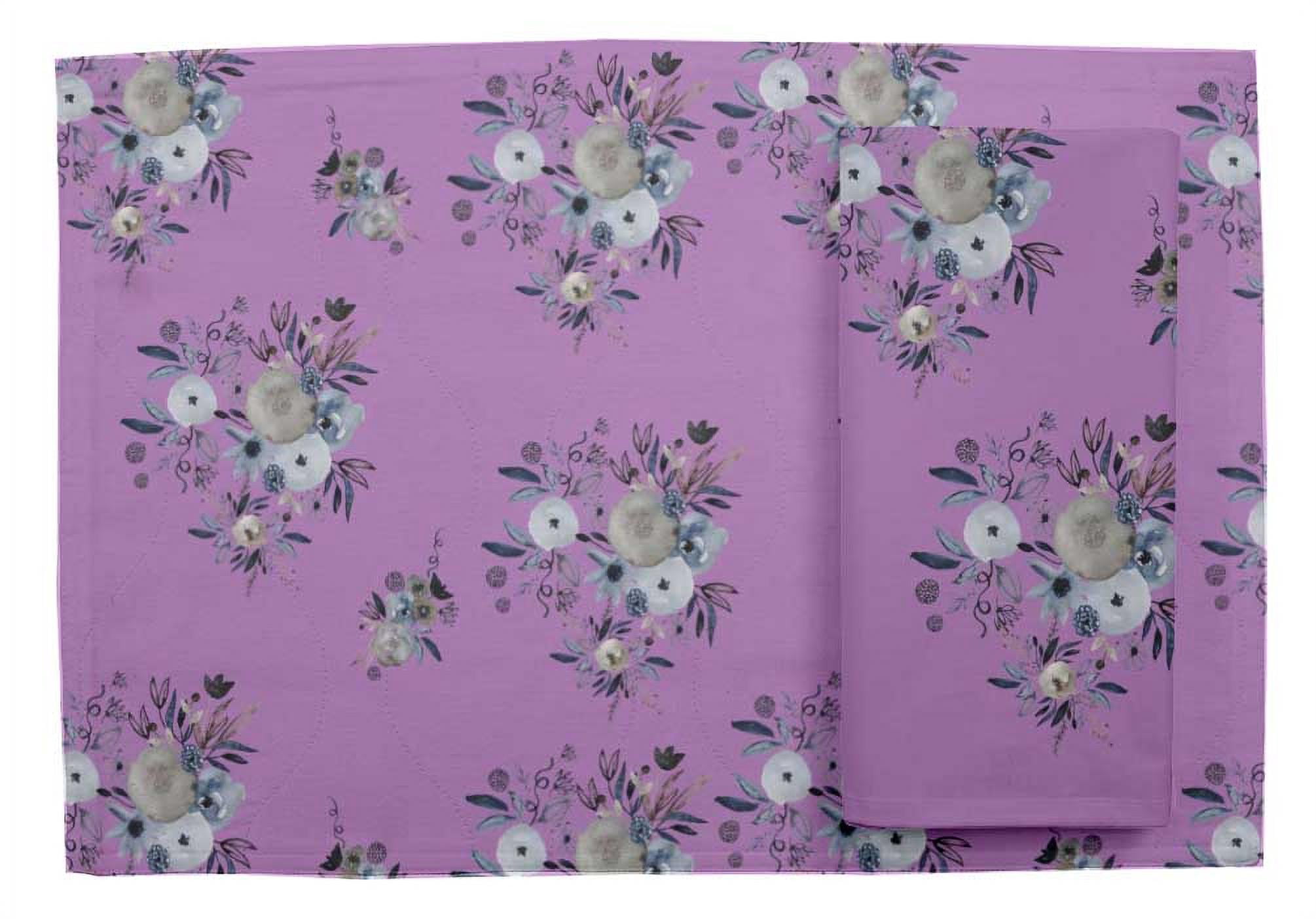 Details about   S4Sassy Wreath & Anemone Floral Placemats With Napkins Table Decor-FL-870C 