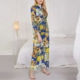 thumbnail image 4 of Disketp Pajamas Set Long Sleeve Sleepwear Womens Button Down Nightwear Pj Sets-Sicilian Style, 4 of 9