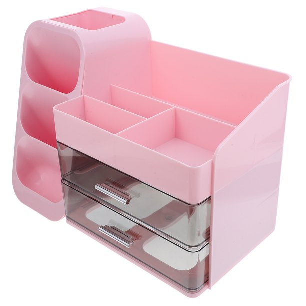GOOHOCHY Organizador De Maquillaje Rosa Con Compartimentos Para Cosméticos En