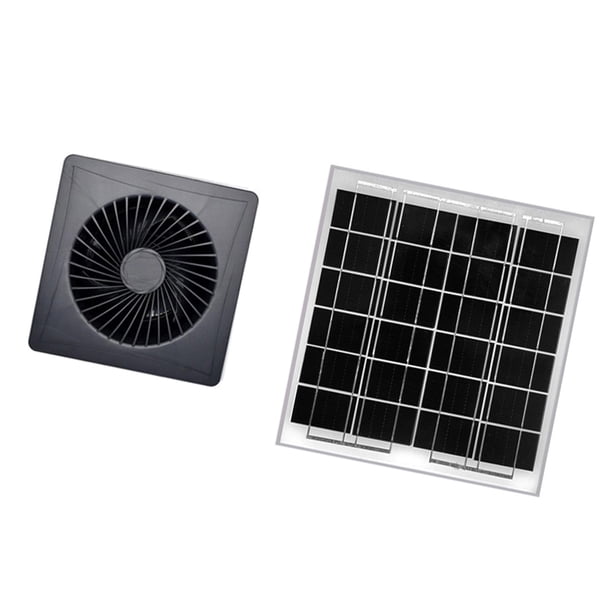 Extractor solar silencioso y resistente, accesorio para invernaderos y casas de mascotas en exteriores. Gris de 8 pulgadas