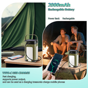 Camping Lantern Rechargeable, Led Camping Lanterns,with 6 Light Modes & IPX65 Waterproof Foldable LED Lantern for Equipment Charging, Life Saving, Camping, Hiking, Fishing, Shelters