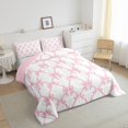 thumbnail image 4 of Feelyou Girly Pink Bow Full Size Comforter Sets for Child, Cute Ribbon Bowknot Bedding Comforter Set, Fairy Tale Princess Reversible Bedding Sets, Super Cozy Room Decor, 3 Pieces, 4 of 9
