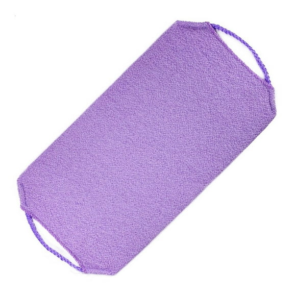 Back Scrubbers,Exfoliating Body Scrubber Nylon Bath Towel Shower Back Washer Exfoliating Washcloth Rear Scrub Durable Stretchable Pull Strap Wash Cloth Scrub(Purple W7"*L16"-15")from ANMUYUM