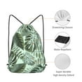 thumbnail image 5 of XMXT Waterproof Gym Bag, Medellin Tropical Print Drawstring Backpack for Men, s Green, 5 of 8