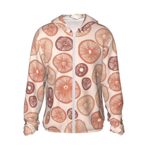 Balery Mushrooms2 Sudadera ligera de manga larga con capucha y protección solar UPF 50+ para hombre y mujer, ideal para pesca y running-Small