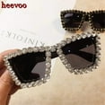 thumbnail image 2 of Oversized Rhinestone Diamond Glasses, 2 of 11