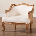 thumbnail image 4 of bali & pari Sylvestra Fabric & Wood Accent Chair in Beige and Honey Oak, 4 of 21