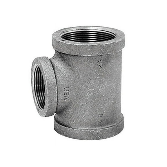 Anvil Reducing Tee Black Malleable 1-1/4 " X 1-1/4 " X 1 "