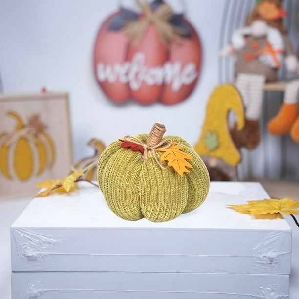 Calabaza De Poliéster Cojín decorativo de otoño con forma de calabaza, 7,87 x 5,9 pulgadas, poliéster suave, para decoración del hogar, 1 unidad Yulucky