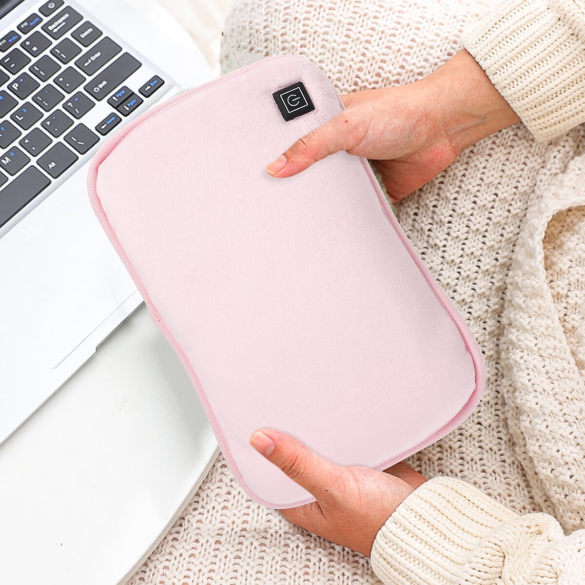  Rechargeable Hot Water Bottle Portable Electric USB Hot Water  Bag with Plush Cover Winter Hand & Feet Warmer Hot Water Pouch for  Menstrual Cramps or Muscle Aches & Back Pains Xmas