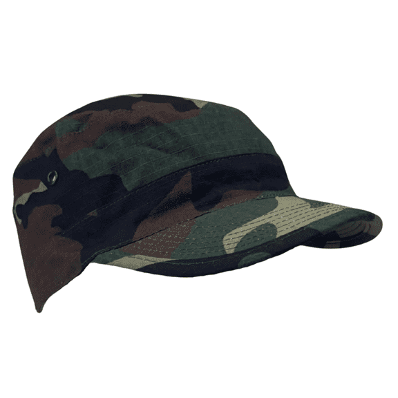 Military Outdoor Clothing Never Issued Size 7 1/2 Woodland Rip-Stop Hot Weather Patrol Cap