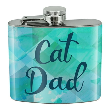 

Cat Dad Stainless Steel 5oz Hip Drink Kidney Flask