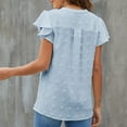 thumbnail image 2 of Blusa De Mujer, Camiseta De Poliéster Con Cuello En V De Puntos Redondos Que Combina Fácilmente Para La Oficina ANGGREK No, 2 of 6