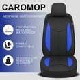 thumbnail image 3 of CAROMOP Neoprene Car Seat Cover 2 Front Seats, Waterproof Seat Covers for Cars, Universal Fit for Most Car Interior Covers-Sedan Truck SUV(Black/Blue), 3 of 3