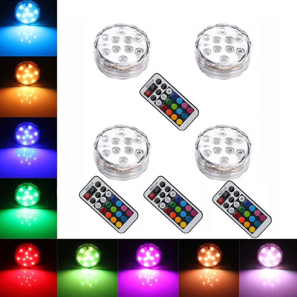StillCool Floating LED Lights Waterproof Multi Color Lights with Remote and Battery Operated,Festival Flameless Decor Light for Vase,Fish Tank,Garden,Aquarium,Party,Halloween,Christmas Decoration