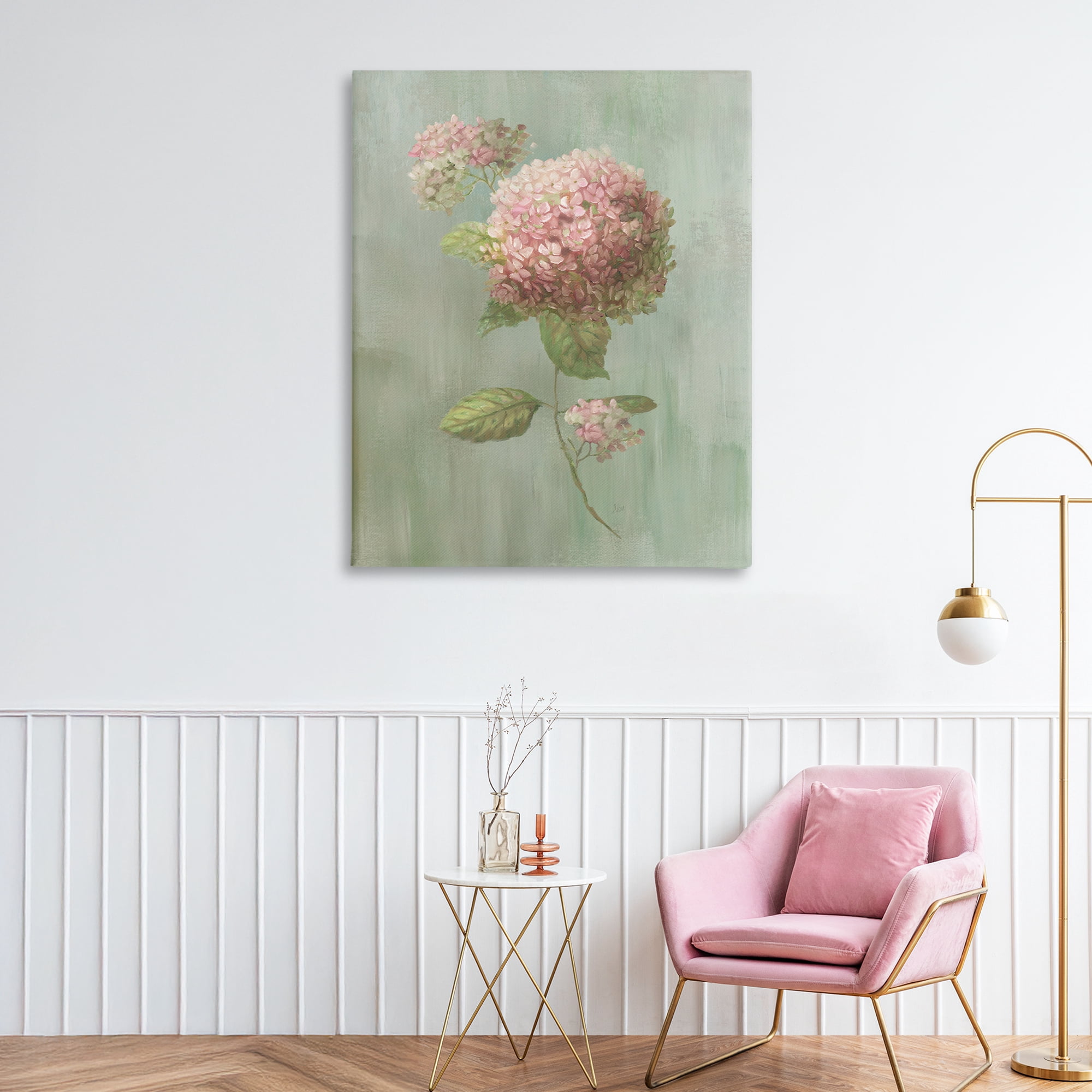 Stupell Industries Single Hydrangea Bushel Canvas Wall Art, design by Nan