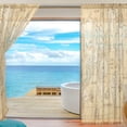 thumbnail image 4 of GZHJMY Great Vintage World Map Sheer Curtains Window Voile Panels Drapes Tulle Curtains, Semi Sheer Curtains 84 Inches Long for Living Room Bedroom, Set of 2 Home Decor, 4 of 4
