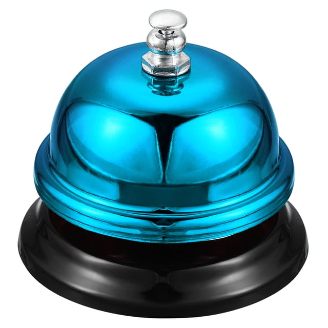 Campana de Escritorio Uxcell, 65mm(2.56") Campana de Cena para Restaurantes, Hoteles, Servicio, Azul