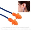 50PCS Soft Silicone Corded Ear Plugs Reusable Hearing Protective Sound Insulation Earplugs Prevent Industrial Noise