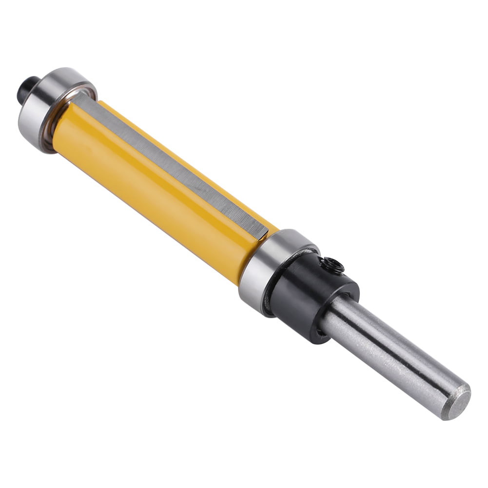 Drill Tool Router Bit Shank Flush Trim Router Bit Top with Bottom Bearing Woodworking Tool 1/2 Inch 