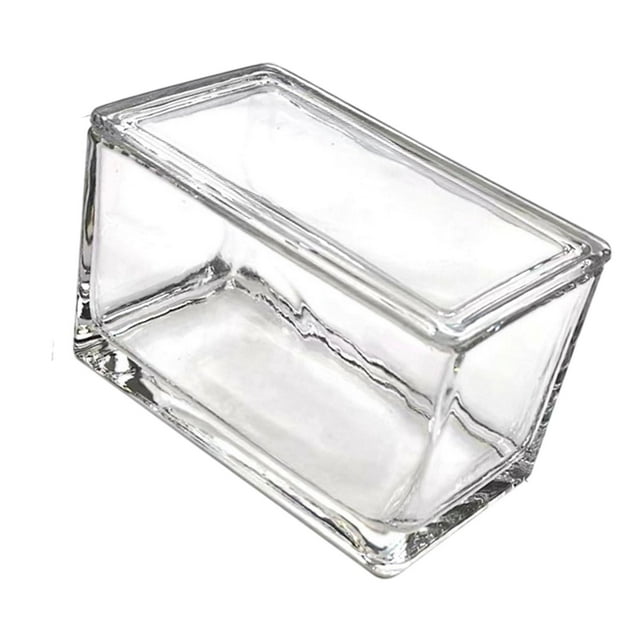 Abbracc Rectangle Laboratory Glass Staining Jar Slides Holder Multipurpose Container , 950ml
