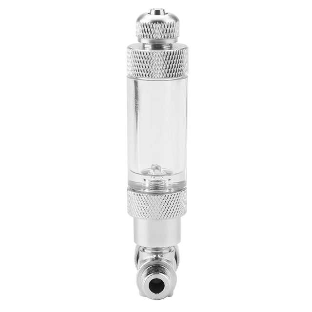 CO2 Regulator Check Valve,Stainless Steel Needle Valve for Water Aquarium CO2 Bubble Counter with Check Valve for CO2 Diffuser Atomizer Regulator Injection System