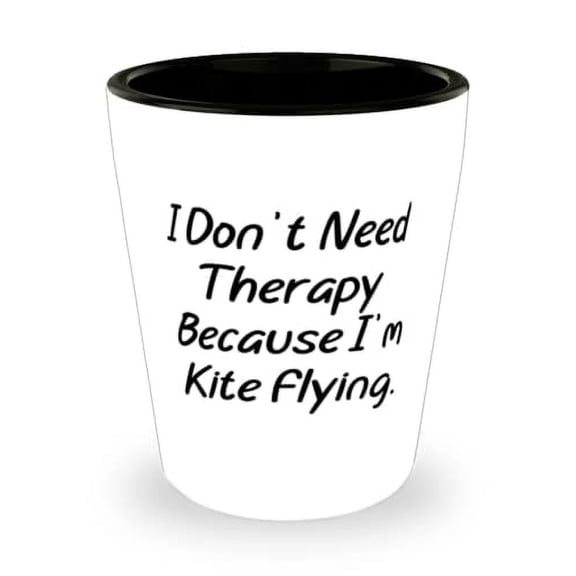 Beautiful Kite Flying Shot Glass, I Don't Need Therapy Because I'm Kite Flying, Present For Men Women, Unique Idea From