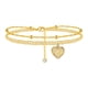 thumbnail image 2 of Tobilleras para mujer, tobilleras con letras, tobilleras de moda para mujer, tobilleras con letras de corazón, tobilleras en capas, pulsera para mujer, 2 of 4