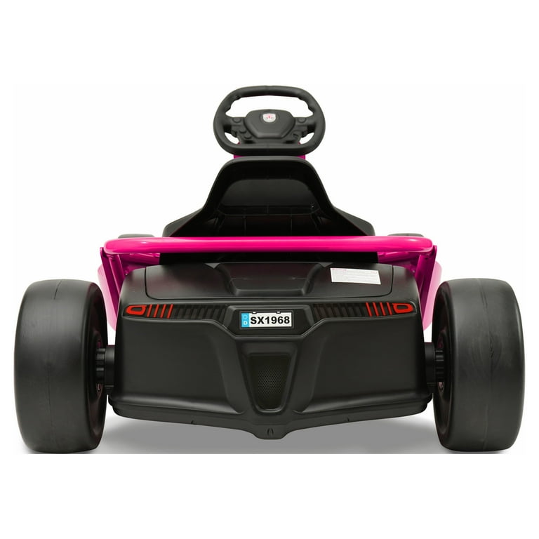 Hyper Toys 24V Go Kart Ride On, Pink, Recommended for Ages 8 Hyper Toys 24V Go Kart Ride On, Pink, Recommended for Ages 8
