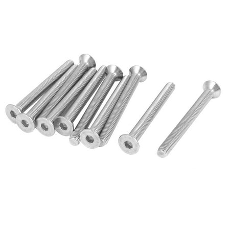 

Unique Bargains M6 x 60mm 304 Stainless Steel Hex Socket Countersunk Flat Head Screw Bolts 10PCS