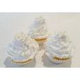thumbnail image 2 of Dezicakes Fake Cake White Rose Pearls Cupcakes Set of 3- Faux Cupcakes New home deco item Fake Cake, 2 of 2