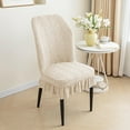 thumbnail image 2 of LKJYER Dining Chair Covers Set of 4, Removable Chair Slipcover with Skirt Stretch Washable Curved Back Chair Cover Kitchen Living Room Furniture Protector, 2 of 7