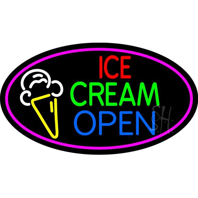 The Sign Store N10513565outdoor Ice Cream Open Outdoor Neon Sign, 17