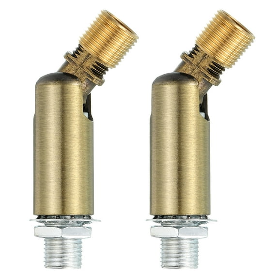 Sloped Ceiling Adapter, 180 Degree 46x15mm M10 Fine Thread Sloped Ceiling Light Fixture Adapter Kit for Ceiling Pendant Light Chandelier Track Suspend(Copper, Pack of 2)