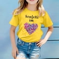 thumbnail image 2 of Girls Shirts Size 14-16 Printed Round Neck Short Sleeve Cotton Tee Tops Baggy Back To School Shirt for Girls Dressy Casual Summer Tops, 2 of 5