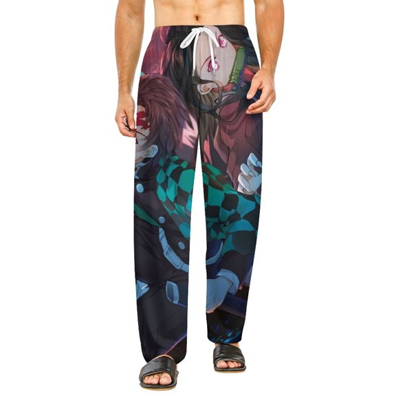 Demon Slayer Pajamas Pants 3D Printing Wide Leg PJ Pant Loungewear Casual Comfy Sleepwear Lounge Pants for Men WomenS