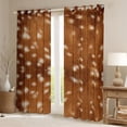 thumbnail image 2 of Homewish Deer Print Black Out Curtains for Teens Boys Girls,Jungle Animal Curtains Pack of 2 (42x63 Each),Brown White Bedroom Curtains,Breathable Home Decor, 2 of 6