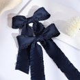 thumbnail image 5 of Triani 2Pcs Tassel Bowknots Large Long Tail Hair Bows for Women Girls Slides Metal Clips Hair Bow for Women Girls Toddlers Teens Kids Ponytail Holder Decoration(Navy), 5 of 7