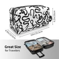 thumbnail image 3 of Uemuo Hand Drawn Snake Pattern Portable Toiletry Bags with Handle, Waterproof travel Make up Bags for Women, Large Capacity Travel Cosmetic Bags, 3 of 9