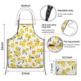 thumbnail image 3 of Yellow Lemon Fruit Flowers White Pattern Apron-Garden Aprons for Women with Pockets-Cotton Linen Waterproof Kitchen Cooking Gardening Aprons Adjustable for Kitchen,Cooking,BBQ and Salon 33x27 Inch, 3 of 7
