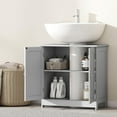thumbnail image 6 of Favory 2 - Door Under Sink Bathroom Cabinet with Shelf, Pedestal Sink Vanity Cabinet for Bathroom Storage & Organization,Light Gray, 6 of 10
