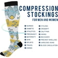 thumbnail image 4 of Coolnut Dolphin Fish Coral Compression Socks for Women&Men, Circulation-Best Support for Nurses,Running,Athletic-2 Pack, 4 of 7