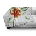 thumbnail image 3 of Garden Soft Flannel Fleece Throw Blanket, Watercolor Painting of Daffodils with Green Leaves Aquarelle Flora Bouquet, Cozy Plush for Indoor and Outdoor Use, 60" x 80", Orange Green, by Ambesonne, 3 of 6