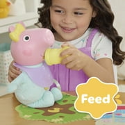 Peppa Pig Toys Oinks + Snuggles Evie Interactive Baby Doll with Accessories, Ages 3+