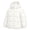 ATS1763#Off-White, variant on HILEELANG Girls Cropped Puffer Jacket, Hooded Short Winter Coat for Kids and Teens, Black, 9-10Y