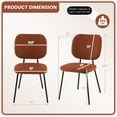thumbnail image 2 of Gymax Set of 4 Fabric Armless Kitchen Dining Chair Padded Modern Accent Chair Orange, 2 of 9