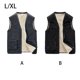 thumbnail image 4 of Minnieouse Chaqueta sin mangas para hombre, abrigo a prueba de viento, chaleco transpirable para la piel, chaleco ligero grueso con bolsillos para Abrigos y chamarras Gris L, 4 of 6