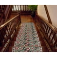 thumbnail image 6 of StepBasic Non-Slip Rubber Backing Resistant Carpet Stair Gripper Set of 14 - Gray Floral ( 8.5" x 26" ), 6 of 7