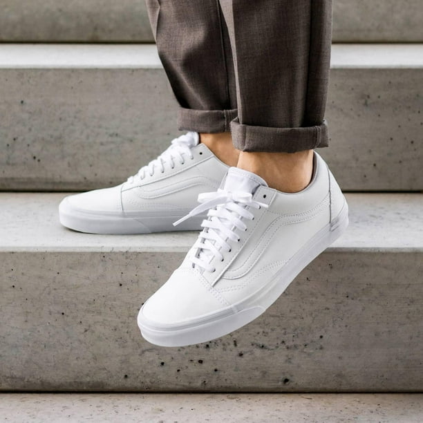 Tenis Vans Old Skool 38G1ODJ Blanco Unisex blanco 25 Vans Old Skool Walmart en linea